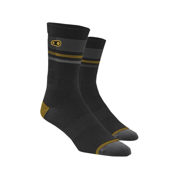 Crankbrothers Icon MTB Fahrradsocken (schwarz / gelb)-42-46