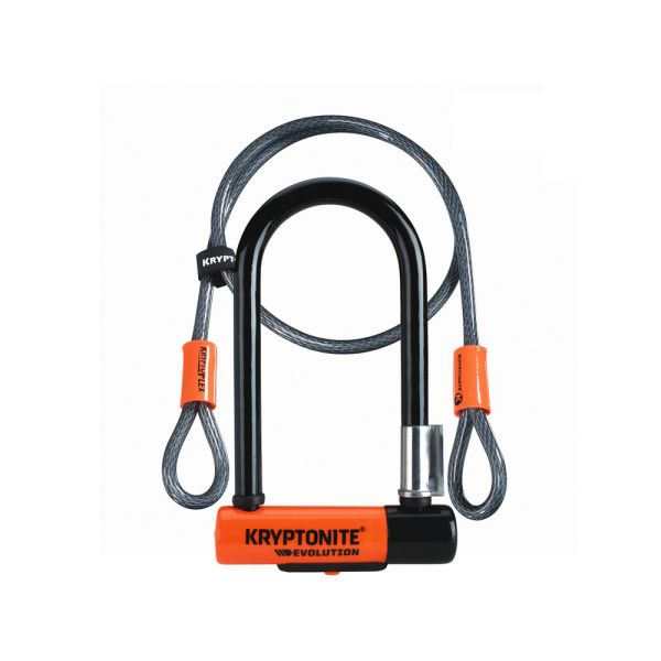 Kryptonite Evolution Lite Mini-6 BÃ¼gelschloss (7 x 15mm) + Endschlaufenkabel (120 cm)