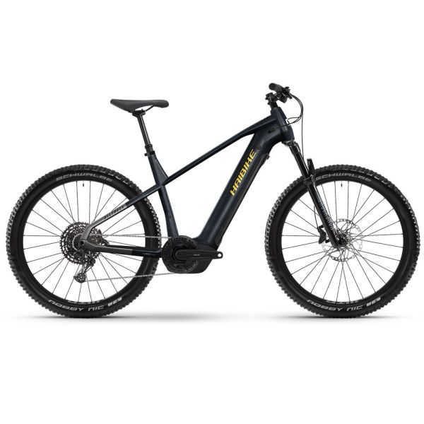 Haibike AllTrack 10 MTB E-Bike (29" | 800Wh | blau / titan / gelb)-55cm