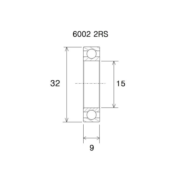 Black Bearing Max Lager (15x32x9mm)