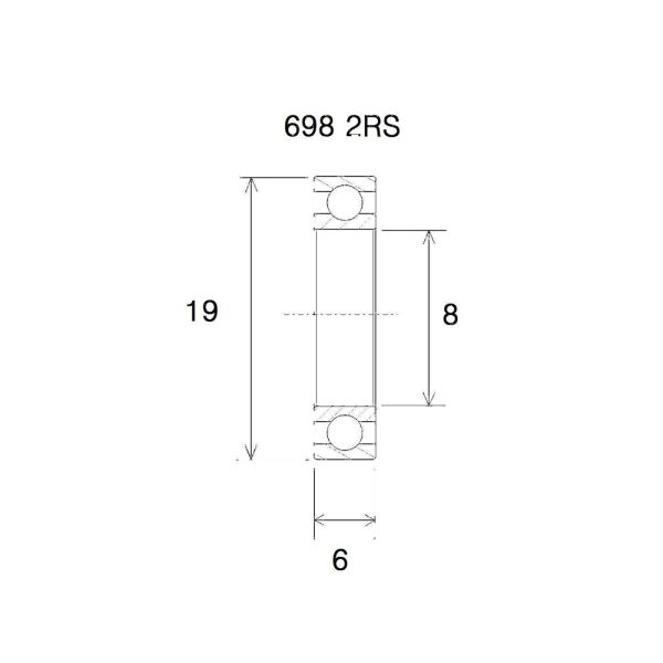 Black Bearing Max Lager (8x19x6/7.5mm)