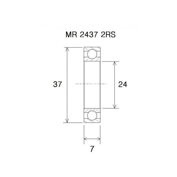 Black Bearing B5 Lager (24x37x7mm)