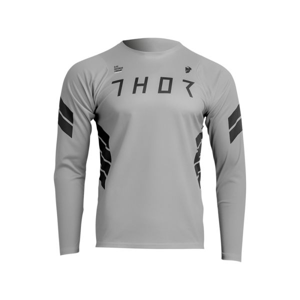 Thor Assist Sting Langarm Fahrradtrikot Herren (grau)-XXL