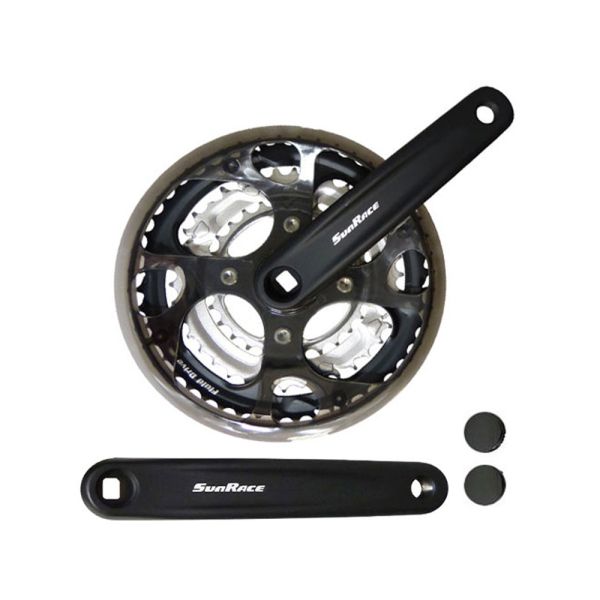SunRace FCM300 Kurbelsatz (170mm Alu | 28-38-48 | schwarz)