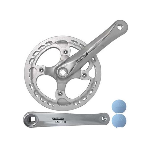 SunRace FCS722 Kurbelsatz (42 ZÃ¤hne | 170mm | mit Kettenschutz | silber)