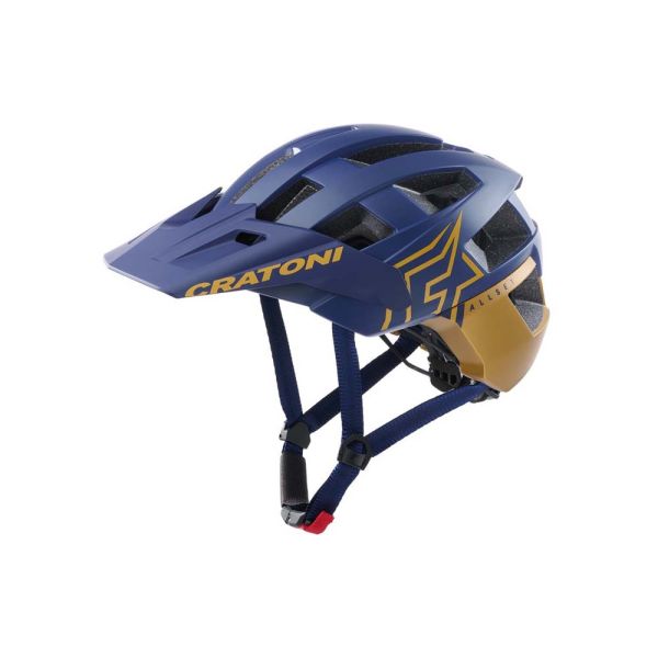 Cratoni AllSet Pro Fahrradhelm (blau / gold)