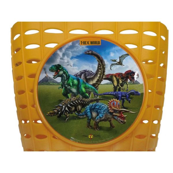 Bike Fashion T-Rex World Fahrradkorb Kinder (gelb)