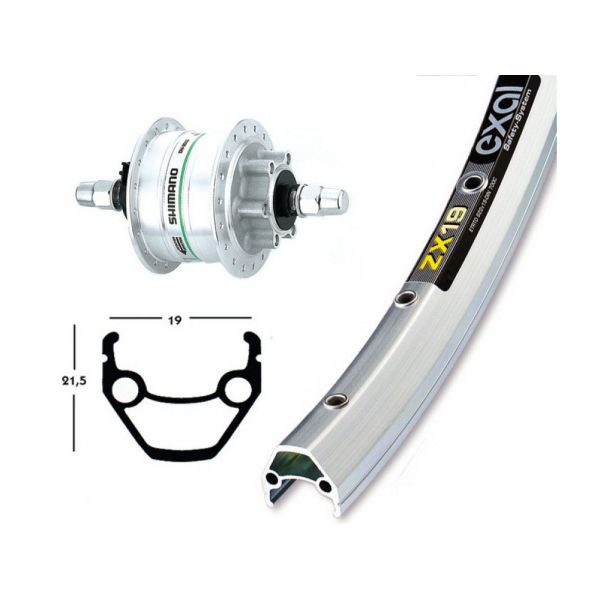 Bike-Parts Vorderrad 26x1.75 DH3D32 6L. Starr 36L Exal ZX 19