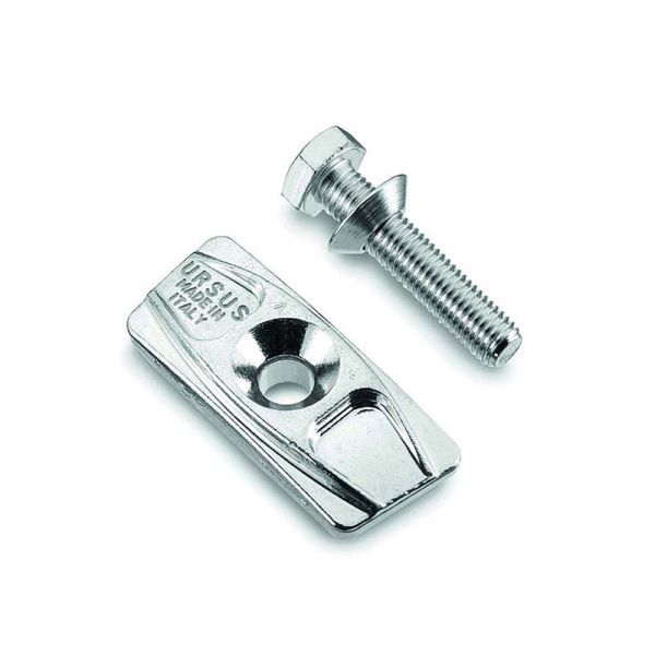 Ursus Adapterplatte fÃ¼r ZweibeinstÃ¤nder (silber | Schraube M10x50)