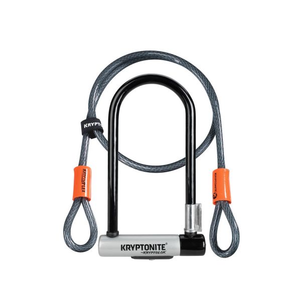 Kryptonite KryptoLok Serie 2 Standard BÃ¼gelschloss + KFlex 120cm Endschlaufenkabel