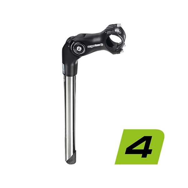 ErgoTec Octopus 2 Tube Schaftvorbau (Ã˜ 25.4/25.4mm x 300/90mm l schwarz / silber)