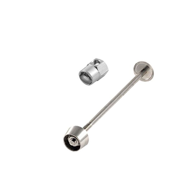 Pitlock Set 05 Hinterrad-Schnellspanner (155mm l silber)