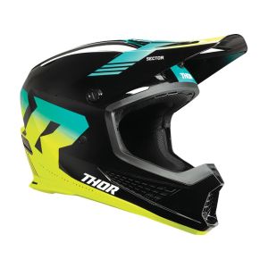 Thor Sector 2 Cross Fahrradhelm (schwarz / grün / gelb)-XXL