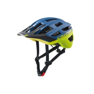 Cratoni AllRace Fahrradhelm (blau / gelb matt)