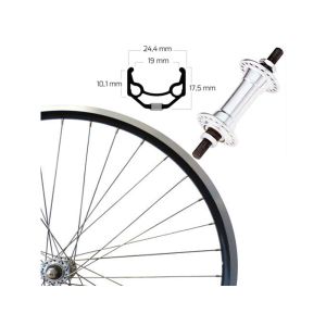 Roland ZAC 19 Vorderrad (28" | Alunabe | schwarz)