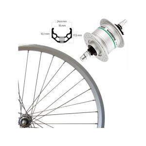 Roland ZAC 19 SE Vorderrad (26" | Nabendynamo DH-C3000 | silber)