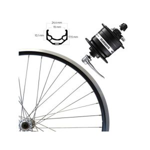 Roland ZAC 19 Vorderrad (28" | SSP | DH-3N31SS | schwarz)