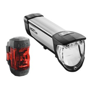 b&m Ixon Core Batterieleuchtenset (schwarz / silber)