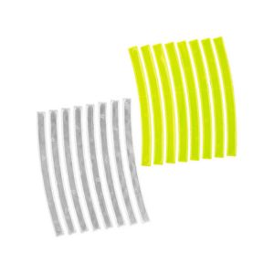 Messingschlager Stripes Reflexaufkleber (weiß / gelb)