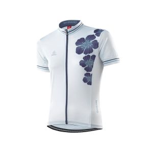 Löffler Fahrradtrikot Hotbond FZ Damen (weiß / blau)