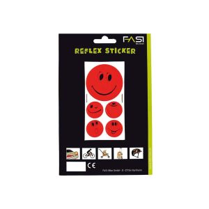 Fasi Smily Reflexaufkleber (orange | 1x Ø5cm | 4x Ø2,5cm)