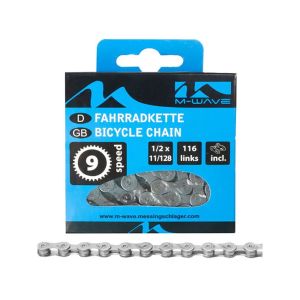 M-Wave Fahrradkette (116 Glieder | 9-fach | grau)