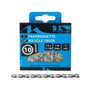 M-Wave Fahrradkette (116 Glieder | 10-fach | grau)