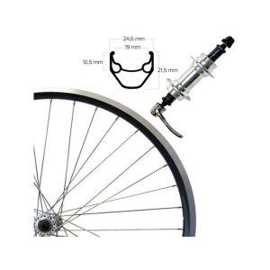 Roland ZAC 2000 Hinterrad (26“ | Alunabe | FW7-SSP | schwarz)