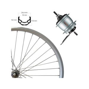 Roland ZAC 19 19-622 28" Hinterrad (36 Loch | Nexus 8 Nabe (silber)