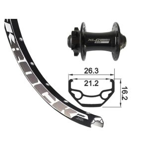 Rodi Black Rock Vorderrad (27" | XLC | 6-Loch | TA 12 | 32 Loch)