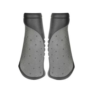 Messingschlager Velo ErgoGel D2 Fahrradgriffe (135/135mm | schwarz / grau)