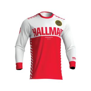 Thor Differ Slice Fahrradtrikot Herren (rot / weiß)-3XL