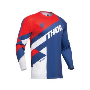 Thor Sektor Checker Fahrradtrikot Herren (blau / rot)-4XL