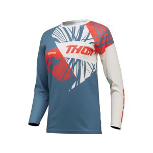 Thor Sector Split Fahrradtrikot Damen (blau / weiß)-XXL