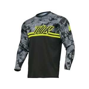 Thor DIGI Fahrradtrikot Jugendliche (schwarz / grau)-XL