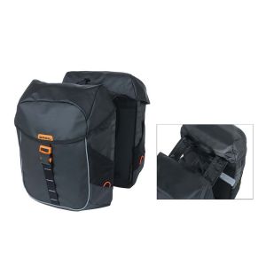 Basil Miles Tarpaulin MIK Hinterradpacktaschen (34 Liter | schwarz / orange)
