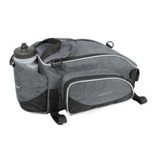 Haberland Flexibag L Gepäckträgertasche (12 Liter | Klettbefestigung | grau / schwarz)