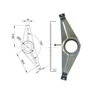 Horn B0938 Halter für Kettenschutz (Catena 09)
