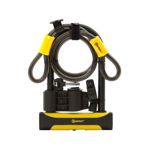 Auvray Bügelschloss + Kabel, U-Roc Bügelschloss (schwarz / gelb)