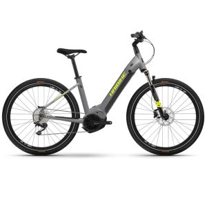 Haibike Trekking 6 Cross Low E-Bike (27,5" | 630Wh | grau / neon)