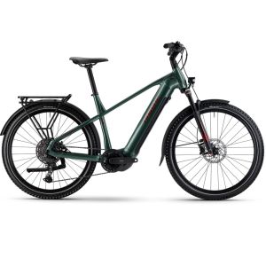 Winora Trekking 5 High Trekking E-Bike (27,5" | 720Wh | olive / rot)