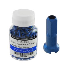 Messingschlager 2.0 Aluminium Nippel (blau)