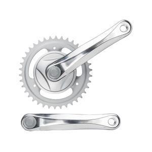 Messingschlager Kurbelsatz (170mm mit Disk | 38 Zähne | silber)