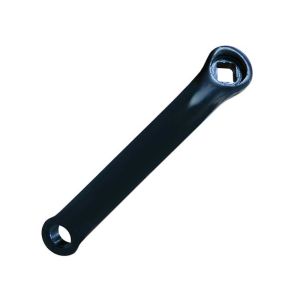 Messingschlager Kurbel (170mm | links | Stahl plastifiziert | schwarz)