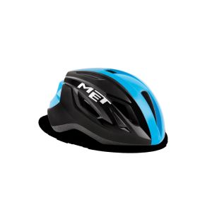 MET Strale Fahrradhelm (schwarz / cyan)