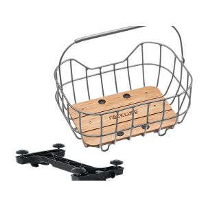 Racktime Baskit Breeze Fahrradkorb (25 Liter | silber | Snapit 2.0)