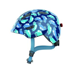 Abus Smiley 3.0 LED Fahrradhelm Kinder (blue car)