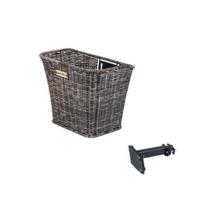 Basil BREMEN RATTAN LOOK FM Vorderradkorb (dunkelbraun)