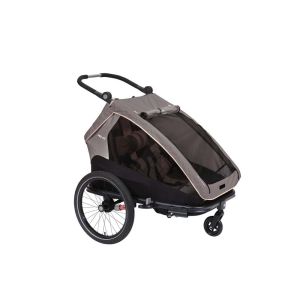 XLC BS-C10 Duo S Kinderanhänger (grau / beige / anthrazit)