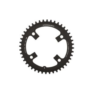 Stronglight Gravel Kettenblatt für Campa (44 Zähne | schwarz ct² Alu 7075-T6 | 123mm)
